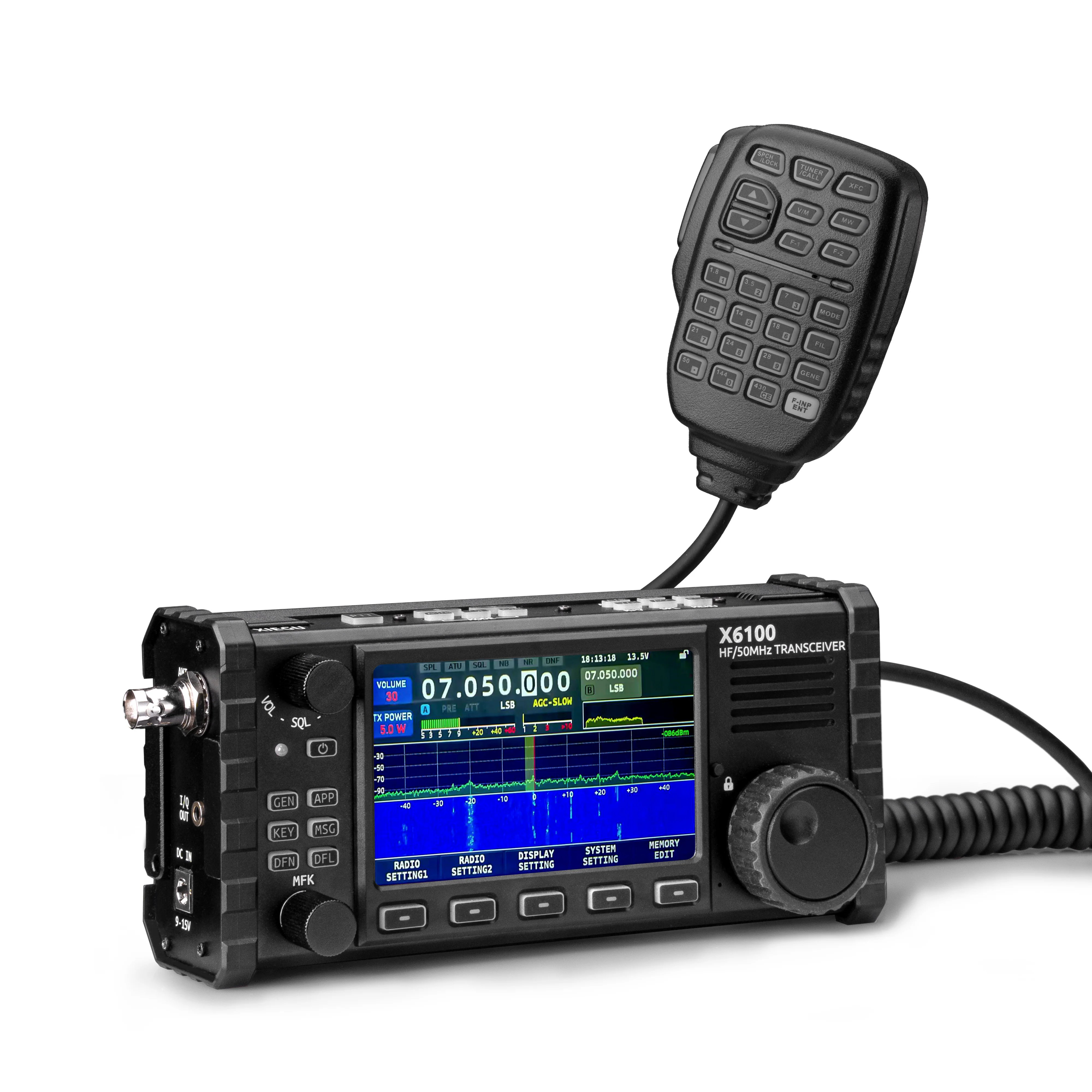 Xiegu X6100 Portable HF+6m SDR Transceiver (All-Mode, Built-in ATU)